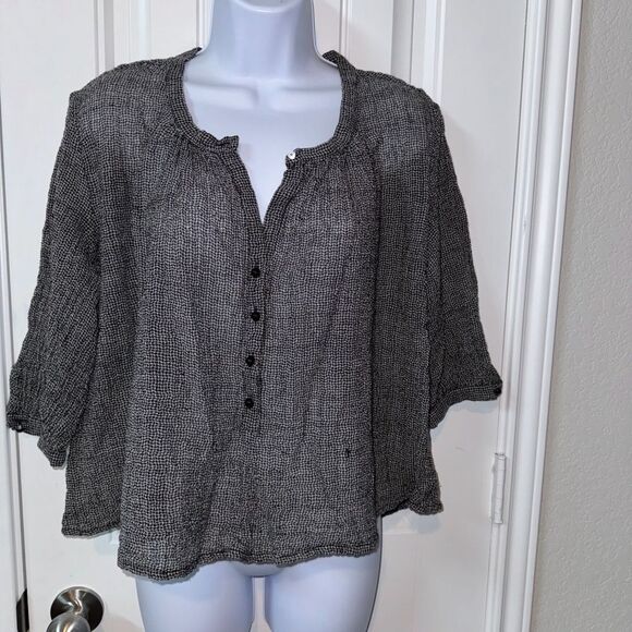 IRO Women's Black and white Button-Up Top - Picture 1 of 10
